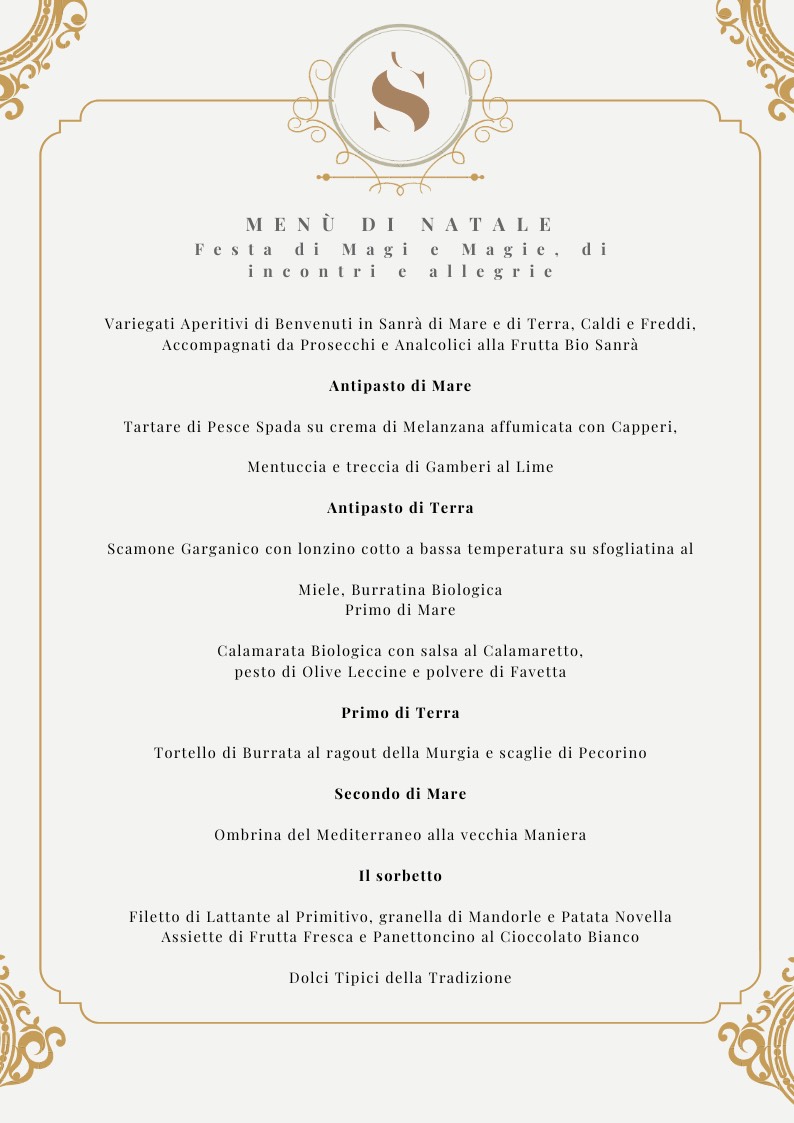 Menu Di Natale Pugliese.Masseria Sanra Sala Ricevimenti Per Matrimoni In Puglia